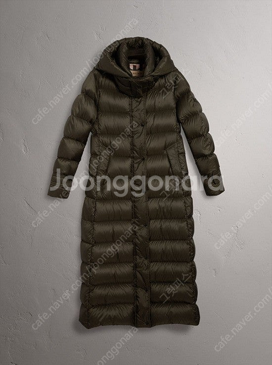 버버리 케인필드 후드롱패딩(40610601) 올리브 S...--0