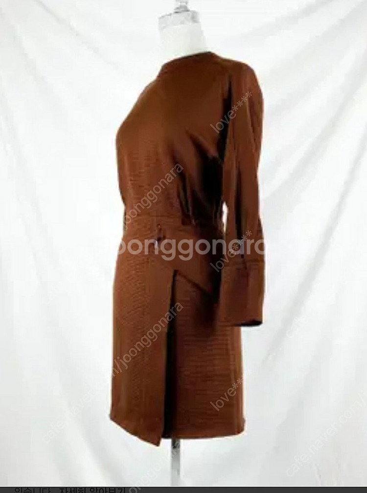 택포)듀엘 허리 포인트 니트 원피스--9