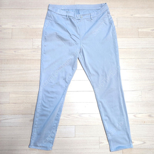 [유니클로] 면, 폴리에스터 & 폴리우레탄 바지, 연한 그레이 (3XL) 이미지