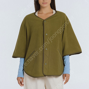 부디무드라 fleece poncho-small