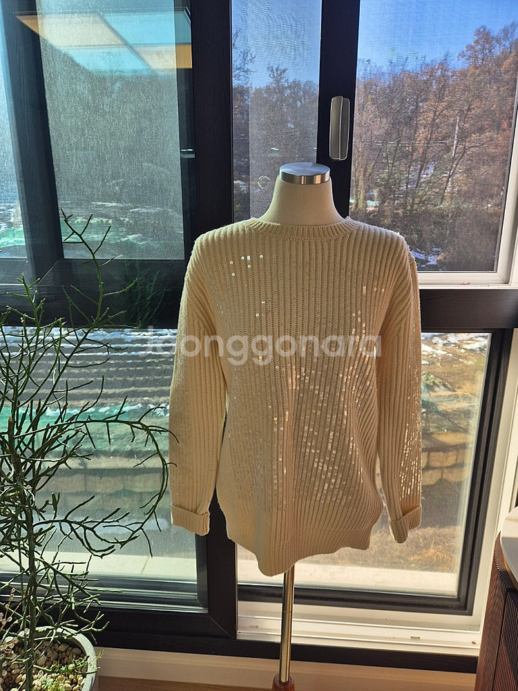 마커스루퍼 울100 스팽글 니트-새제품--0