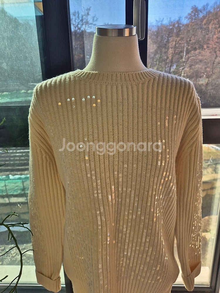 마커스루퍼 울100 스팽글 니트-새제품--1