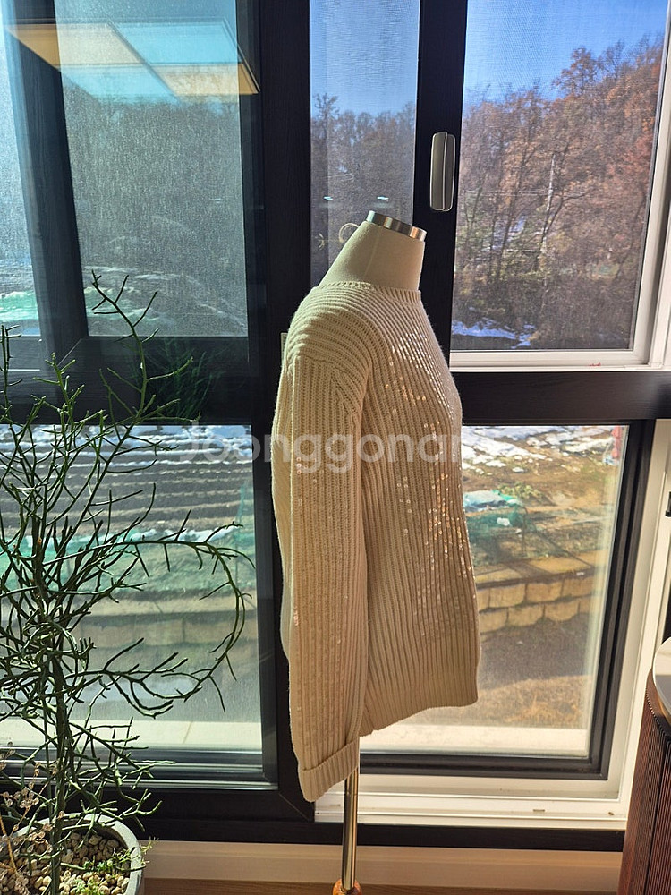 마커스루퍼 울100 스팽글 니트-새제품--2