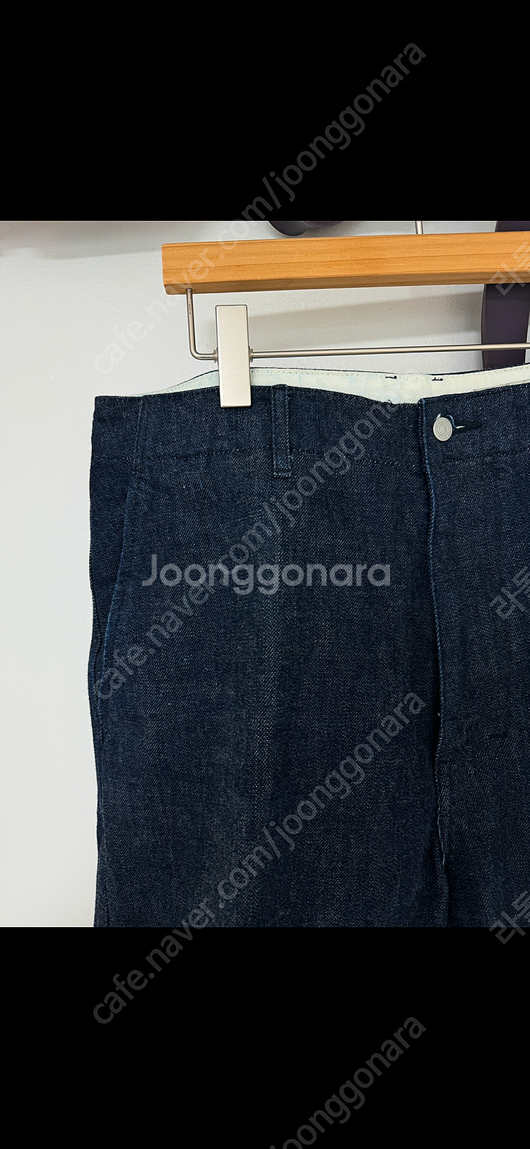 포터리 원워시드 와이드 데님 블루 3사이즈--1