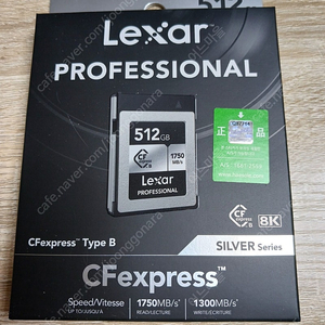 렉사 Professional CFexpress Type B SILVER 메모리카드, 512GB (새상품)