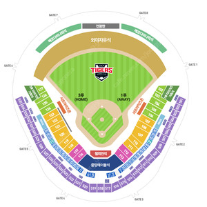 3월15일 토요일 기아 vs 삼성 시범경기 3루 2/3연석 티켓 양도합니다