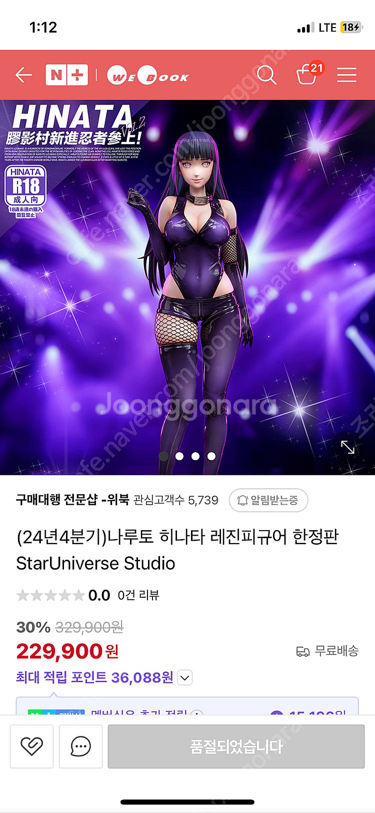 Star Universe 나루토 히나타 레진 양도--0