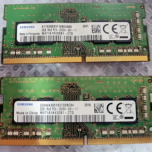 노트북용 삼성 DDR4-2666V 16GB 메모리 2개 일괄
