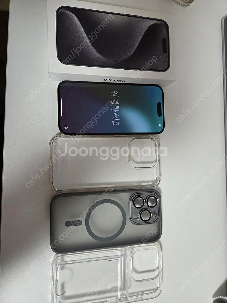 아이폰 15 프로 pro 256기가 블랙 + 에플케어플러스 팝니다--8