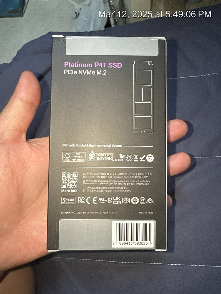 sk하이닉스 p41 1tb팝니다 (단순개봉) 영수증지참--3