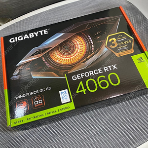 GIGABYTE 기가바이트 지포스 RTX 4060 WINDFORCE OC D6 8GB 미개봉 팝니다.