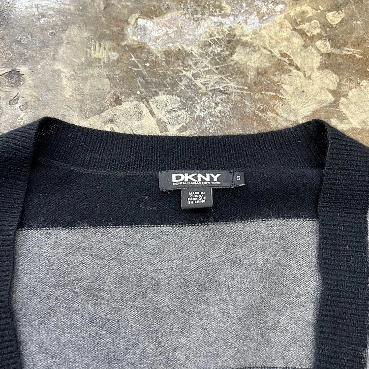 66) DKNY 스트라이프 캐시미어 가디건 니트 가디건 띠어리 시스템 sjsj 오즈세컨 이미지
