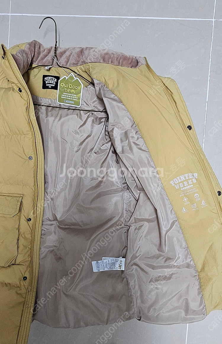 헤지스 패딩 155--3