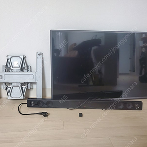 47인치 벽걸이 LG TV(47LA6100)+사운드바+브라켓