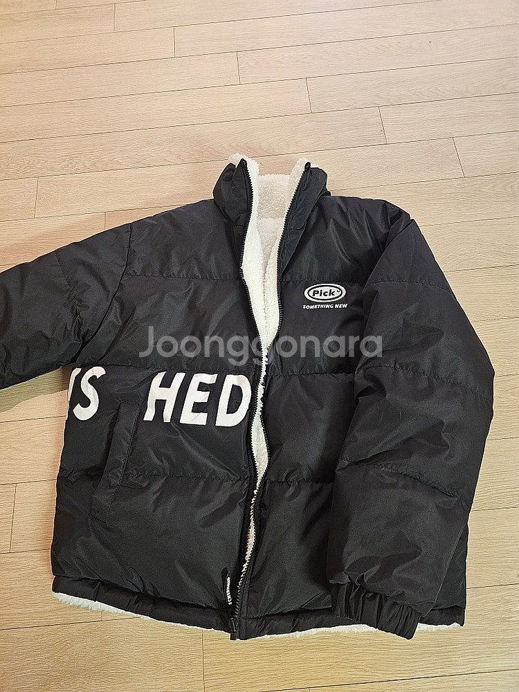 더데이걸 리버시블 구스 양면 패딩 160 거위털 점퍼--2