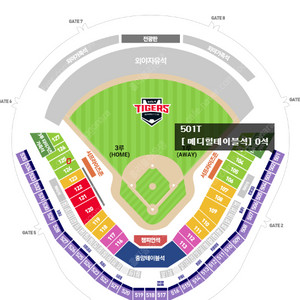 3/16 KIA 타이거즈 vs 삼성 라이온즈 시범경기 3루 K5 125블럭 3연석 양도