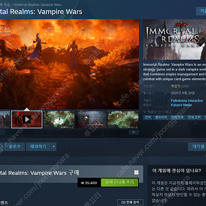 Immortal Realms: Vampire Wars 스팀 이모탈 렐름 뱀파이어 워, 스팀코드 키 게임 판매