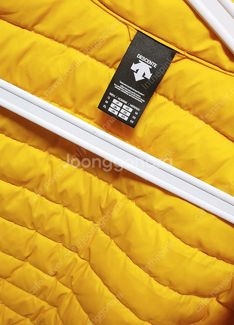 [XL] 데상트 거위털 경량 패딩점퍼 옐로494--3