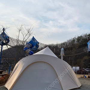 캠핑칸 블로우쉘터(카푸치노), 커튼형우레탄창,플루프