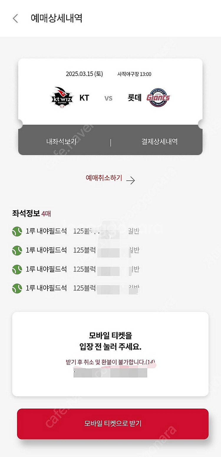3월15일 롯데 VS KT 시범경기 1루 내야필드 통로...--0