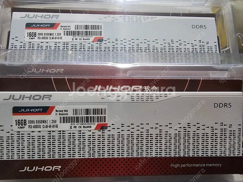 JUHOR DDR5 6000mhz 램 16gb × 2--0