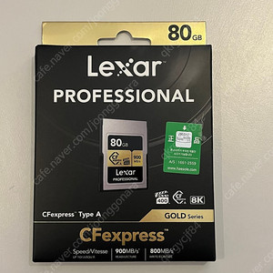 렉사 Professional CFexpress Type A 메모리카드 80G 판매합니다