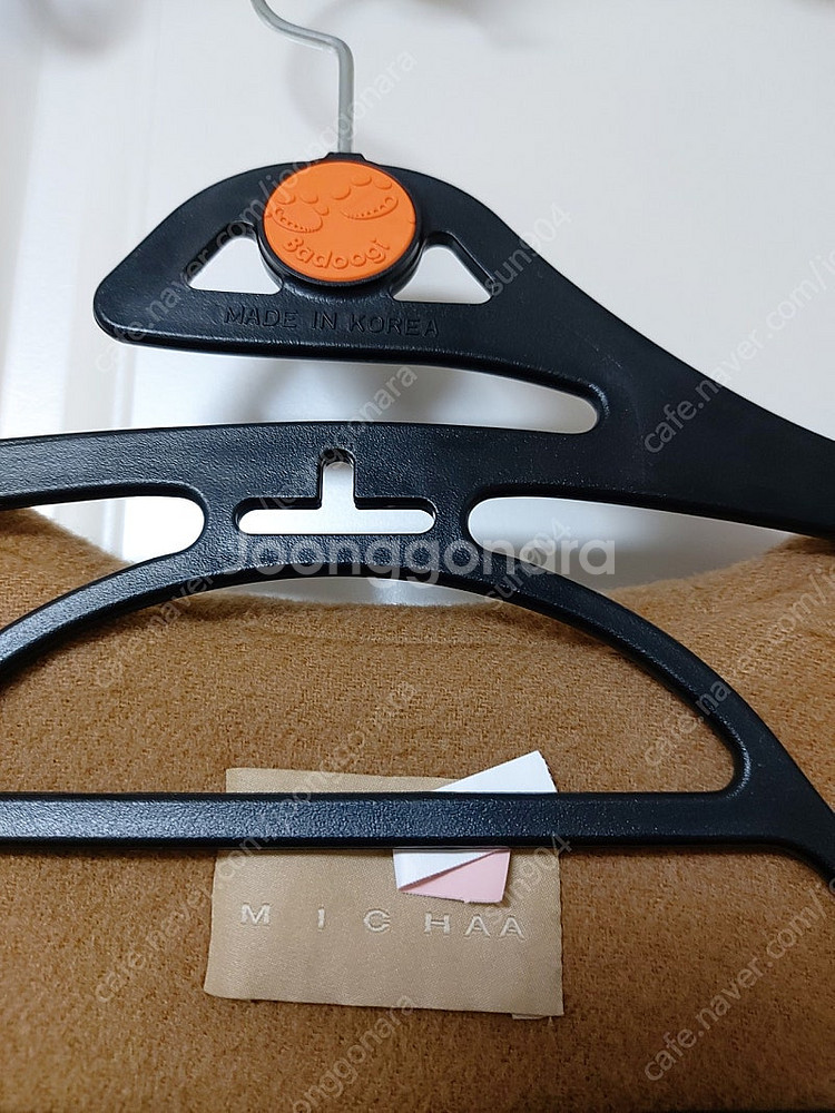 미샤코트 베이지 카멜색후드코트55--3