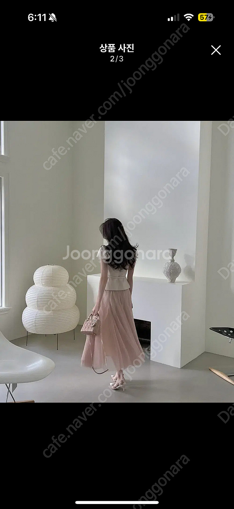 라벨라블랑 샤스커트 (택달림, 새상품 , 시착1번)--1