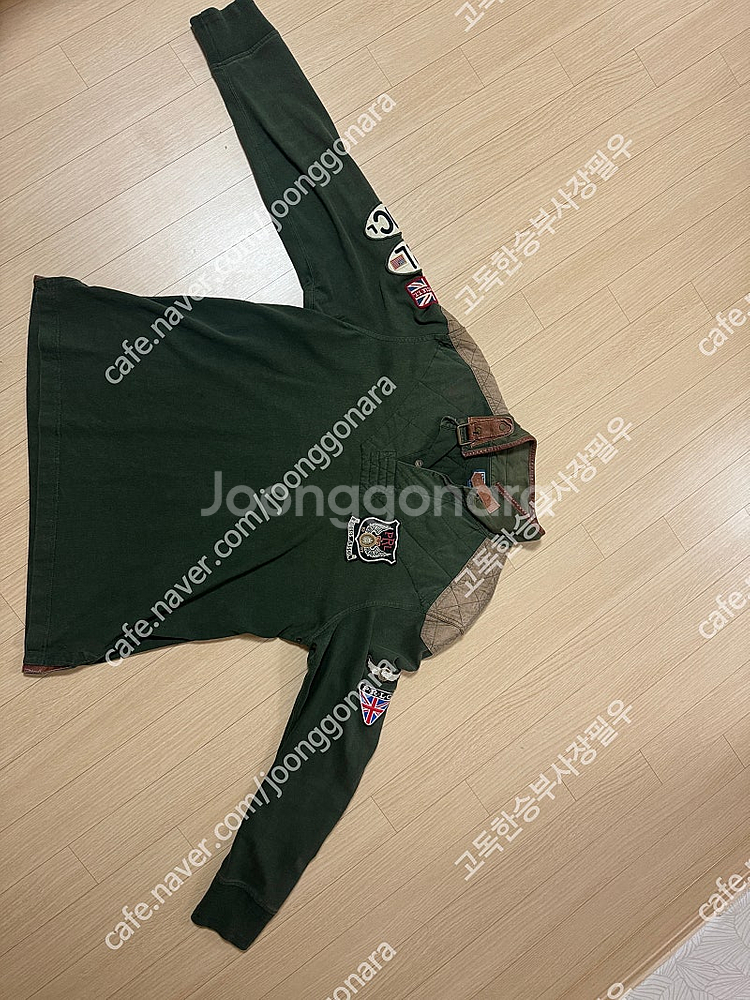 [XL]폴로 랄프로렌 유니언잭 패치 밀리터리 럭비티셔츠--1
