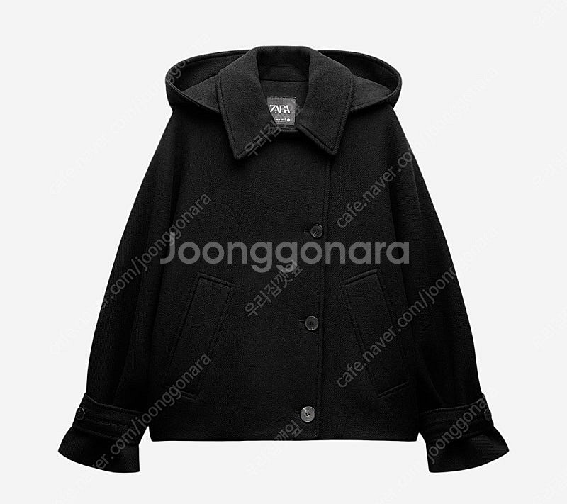 자라 ZW Collection 울 블렌드 케이프 코트 ...--0