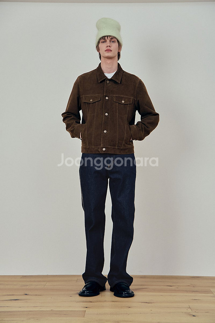 Stu 고트스웨이드 트러커자켓--0