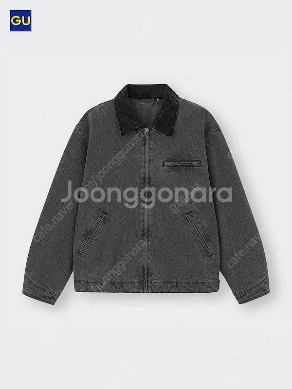 (새상품)GU 워크자켓 XL 다크 그레이&올리브--0