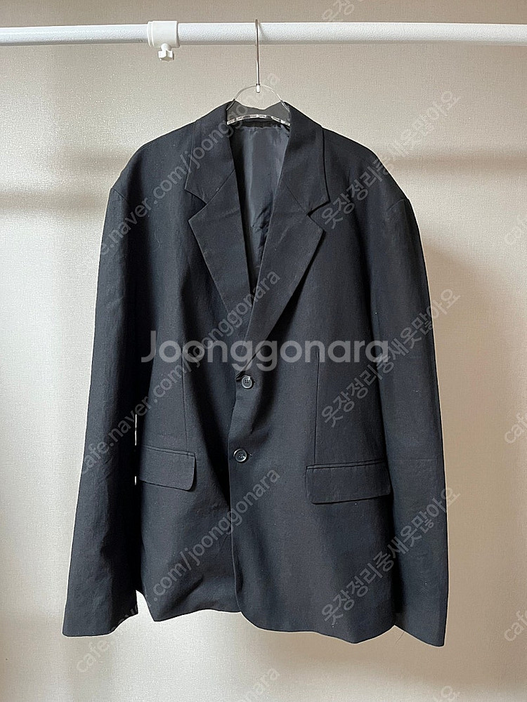 남자 여름 린넨 블레이저 자켓 블랙--0