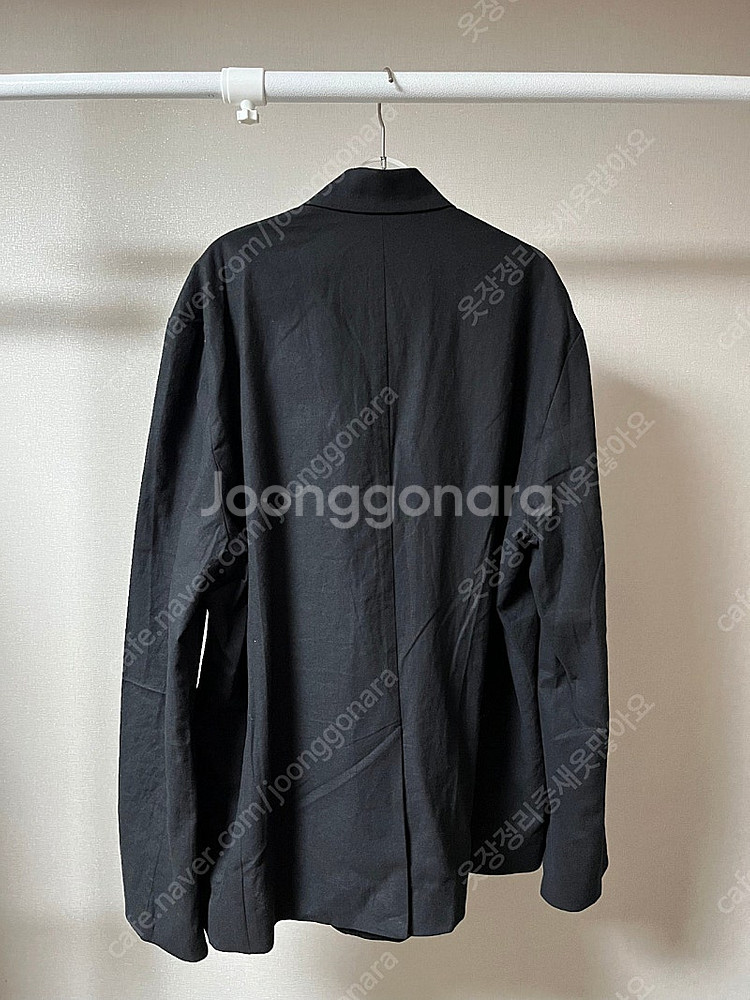 남자 여름 린넨 블레이저 자켓 블랙--1