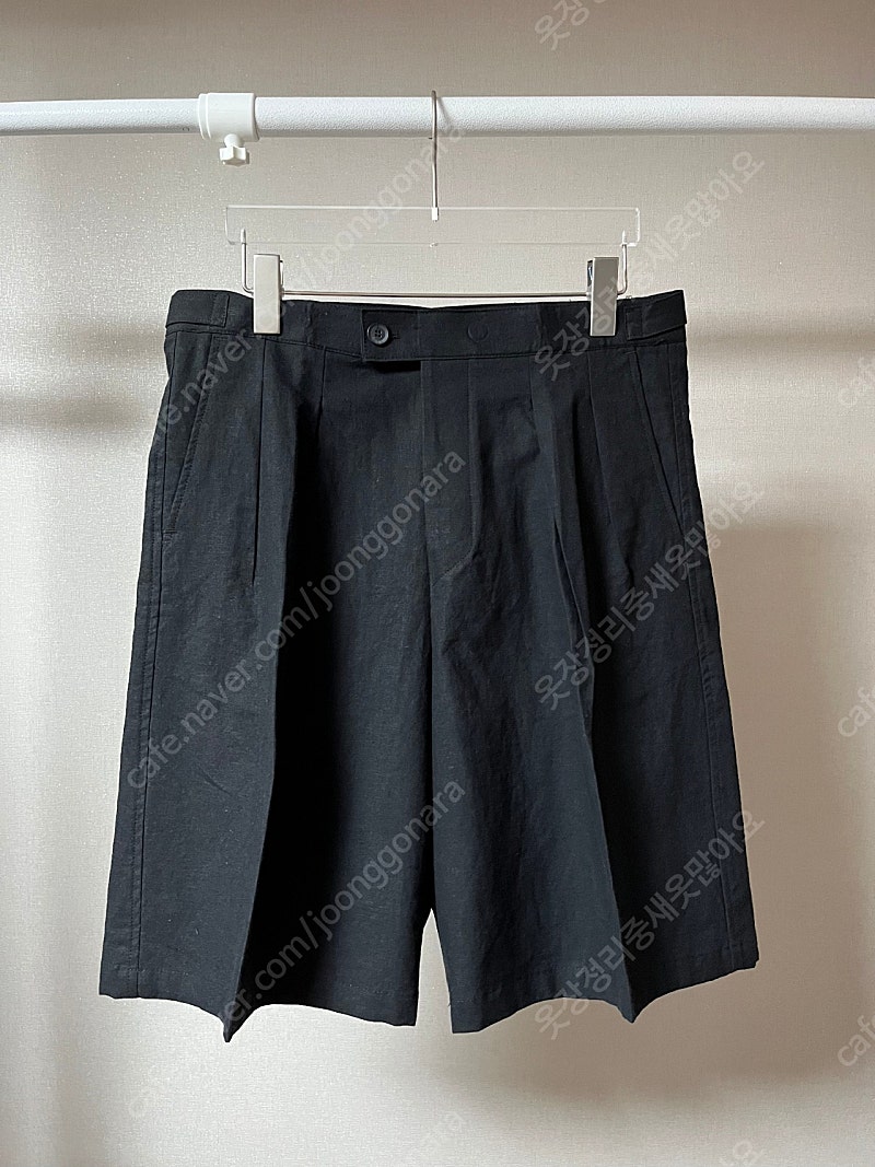 남자 린넨 반바지 블랙