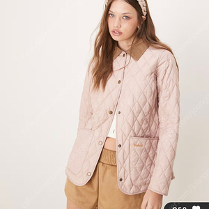 바버 아난데일 퀼팅 자켓. uk14. 가드니아. 핑크. Barbour Annandale Quilted Jacket in gardenia