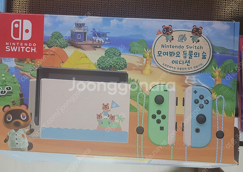 닌텐도 스위치 동물의숲 에디션, 게임칩한개 같이 드려요...--0