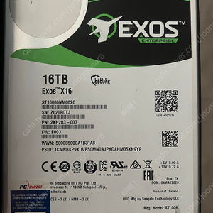 Seagate Exos X16 16TB SAS hdd 20개