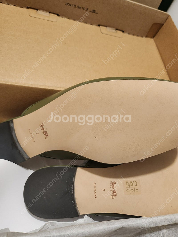 COACH 코치 새미슬라이드 카키색 240사이즈(US7...--5