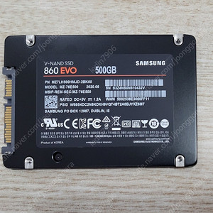 삼성정품 2.5인치 ssd 860evo 500gb 사용시간 983 as남음