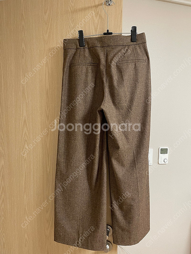 더캐시미어 실크 블렌드 멜란지 와이드 팬츠--4