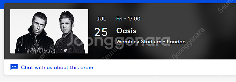 오아시스 Oasis 런던 웸블리 스타디움 7/25(금)...--0