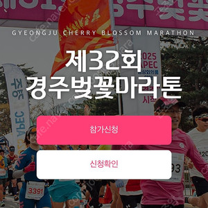 경주벚꽃마라톤 10km 삽니다
