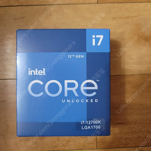 인텔 12700k cpu 국내정품 미개봉
