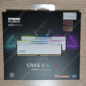 ESSENCORE KLEVV DDR5-6400 CL32 CRAS V RGB 화이트 패키지 서린 64GB(32Gx2) 미개봉 팝니다