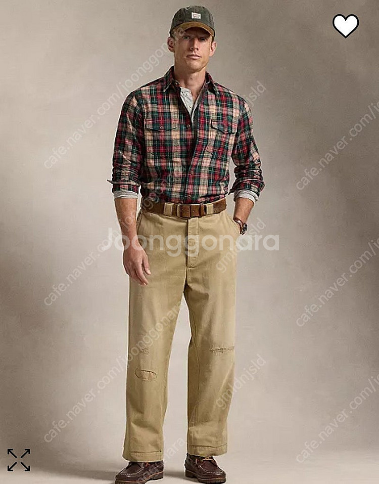 폴로 클래식핏 plaid brushed 옥스퍼드 셔츠 ...--0