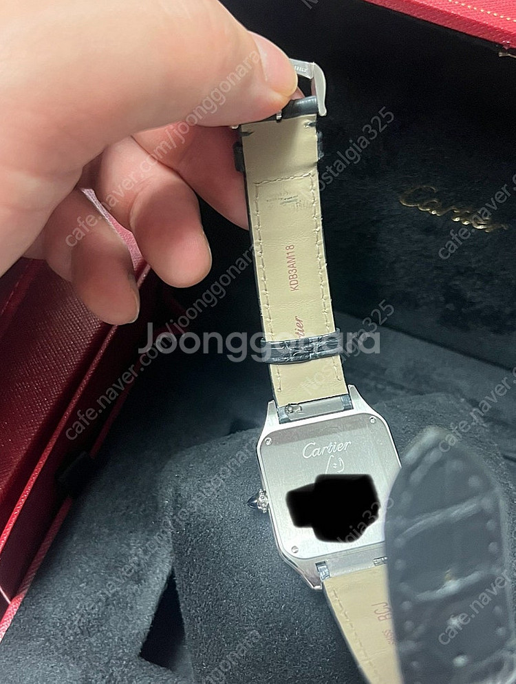 까르띠에 산토스 뒤몽 콤비 그레이다이얼 [정품 스트랩 ...--7