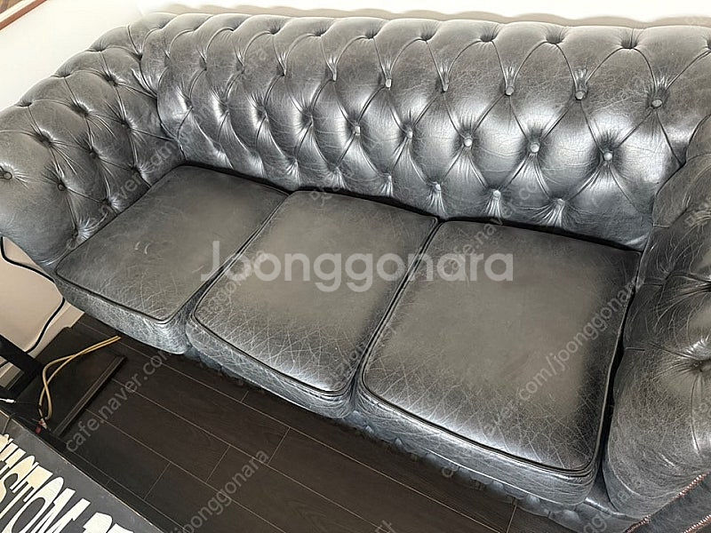 영국 정품 CHESTERFIELD 체스터필드 3인 가죽...--2