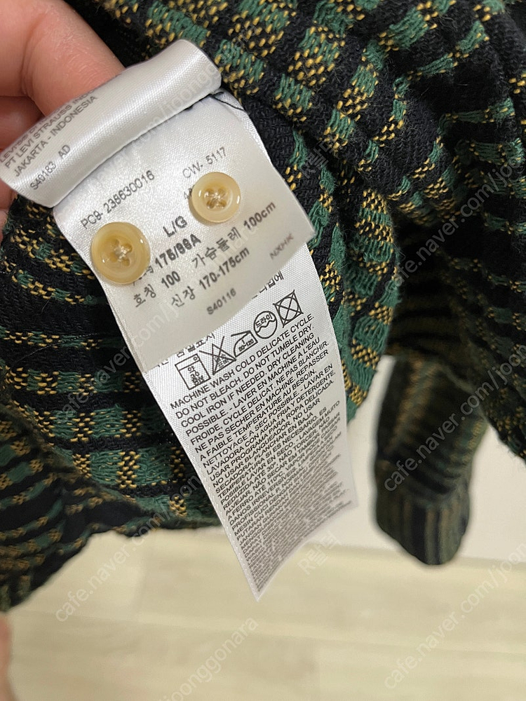 리바이스빈티지클로딩 lvc 숏혼 보틀그린 L사이즈 새제품 더블알엘,RRL,폴로,풀카운트,웨어하우스 이미지