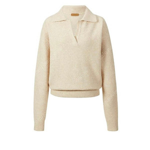 르917 wool blend open collar pullover